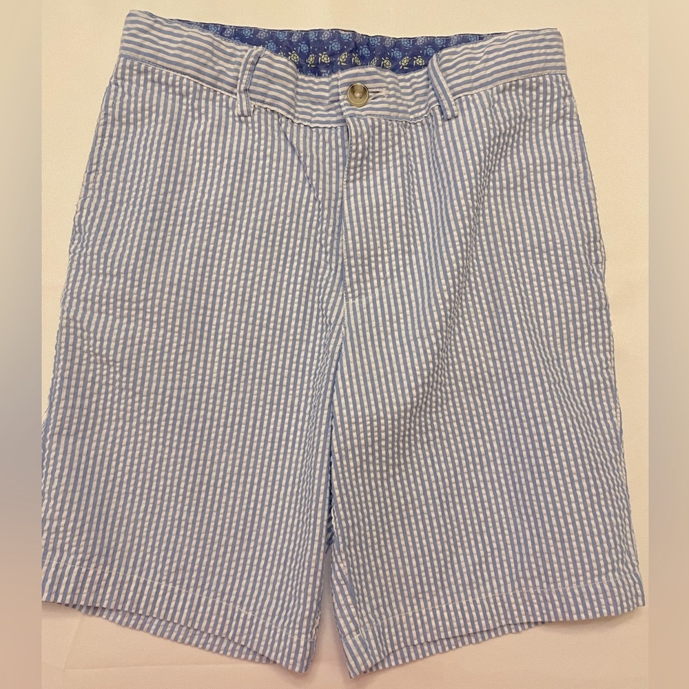 J Bailey Pete Short in Blue Seersucker